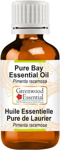 Greenwood Essential Pure Bay Essential Oil (Pimenta racemosa) Steam Distilled 50ml (1.69 oz)
