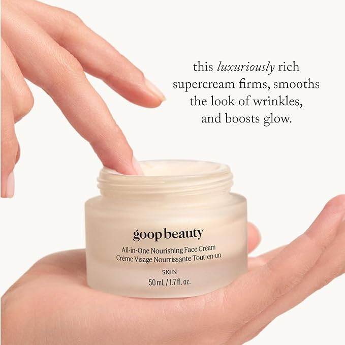 goop Beauty Nourishing Face Cream | Improves Firmness, Elasticity, & Brightness | Botanicals, Ceramides, & Squalane | Anti Wrinkle Moisturizer | 1.7 fl oz