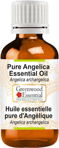 Greenwood Essential Pure Angelica Essential Oil (Angelica archangelica) Steam Distilled 100ml (3.38 oz)
