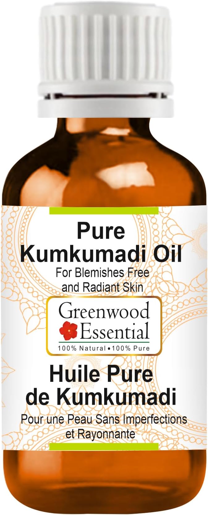 Greenwood Essential Kumkumadi Face Oil (Tailam) | Traditionally Extracted | Pure | Saffron-Enriched | Non-Sticky | Lightweight | Ancient Ayurvedic Blend | For All Skin Types | Unisex | 30ml (1 oz)