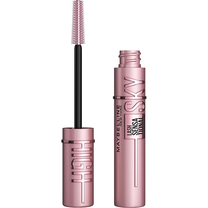 Maybelline Lash Sensational Sky High Washable Mascara Makeup, Volumizing, Lengthening, Defining, Curling, Multiplying, Buildable Formula, True Brown, 1 Count