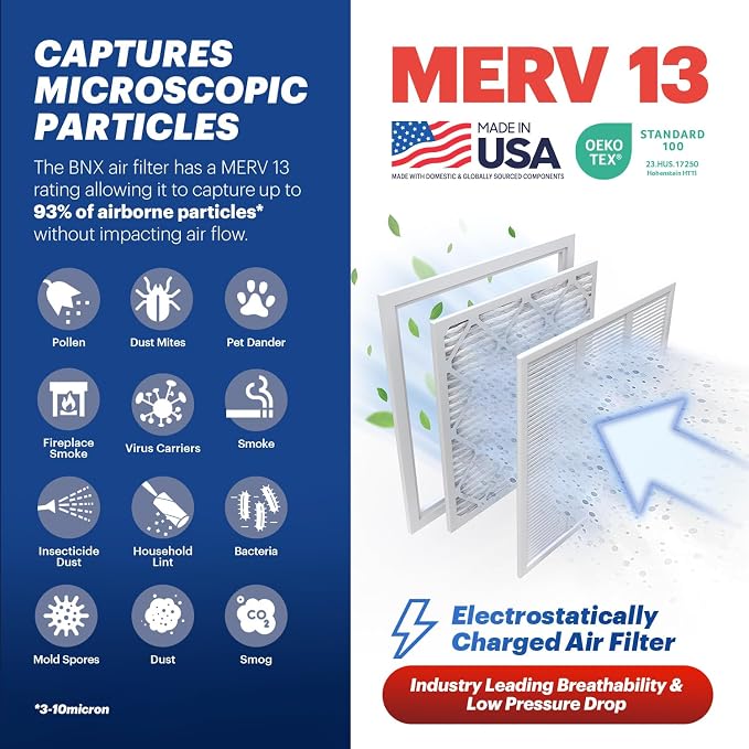 BNX TruFilter 20x22x1 Air Filter MERV 13 - Image 3