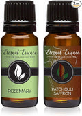 Eternal Essence Oils 2 Pack 10ml Premium Fragrance Oil - Patchouli Saffron & Rosemary - for Candle, Soap Making, Aromatherapy, Diffusers, Home Care, & Humidifiers