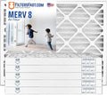 Filters Fast 12x24x2 Pleated Air Filter Merv 8, 2” AC Furnace Air Filters by FiltersFast