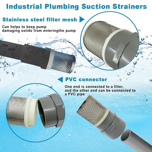DN20 inch Stainless Steel Filter Cover Connected to 3/4" DN20 Grey PVC Water - Image 4