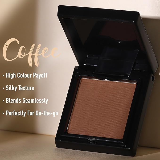 UCANBE Brown Single Eyeshadow Palette, Highly Pigmented Matte Eye Shadow Powder, Professional Long-Lasting Waterproof Makeup Palette