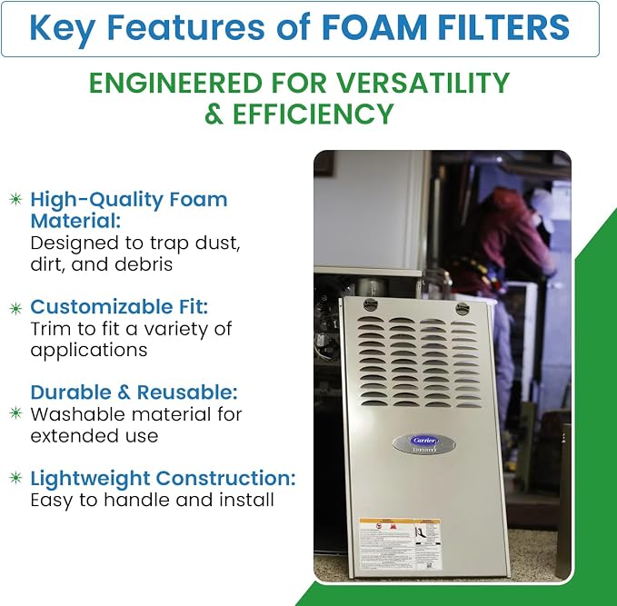 Filter Everything Foam Air Filter Roll – Washable & Reusable Foam Filter - Image 3