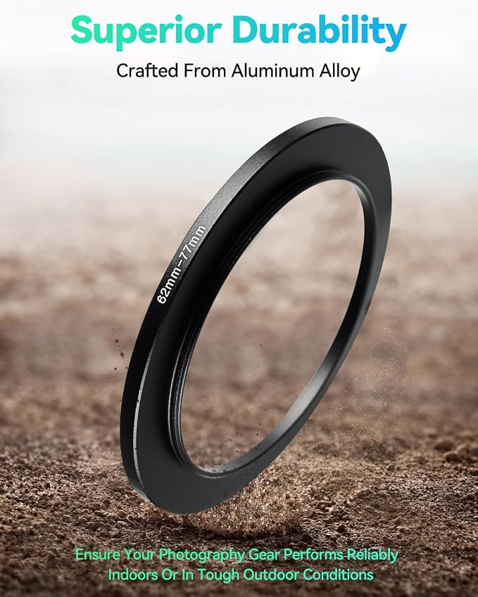 40.5-52mm Metal Step-Up Ring Adapter Compatible - Image 9