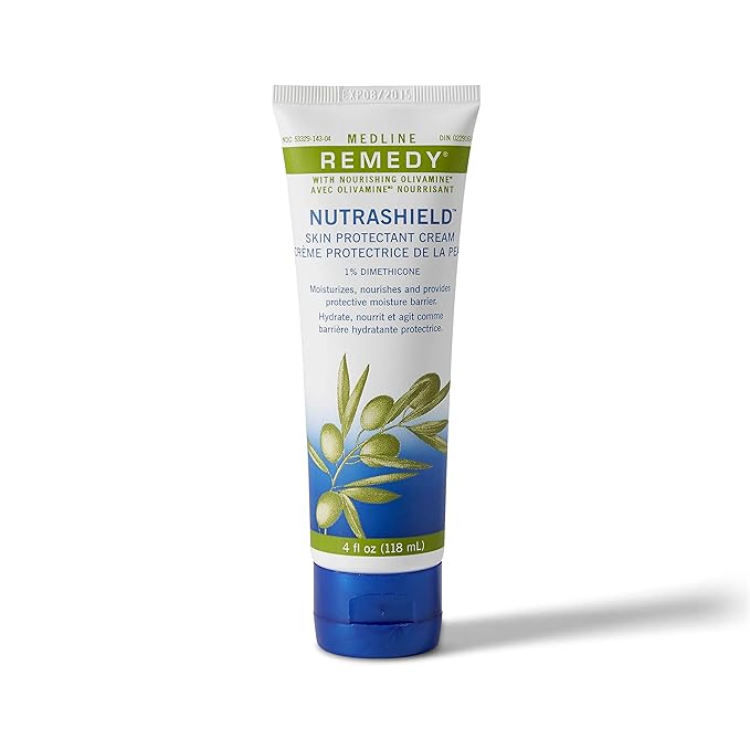 Medline MSC094534 Remedy Nutrashield Skin Protectant, (4 ounce), for use as a barrier cream, or dry or chapped skin, diaper rash, incontinence, IAD, or irritated skin