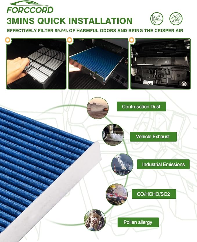 Cabin+Engine Air Filter Fit for Silverado 1500; Sierra 1500; Suburban; Tahoe - Image 6