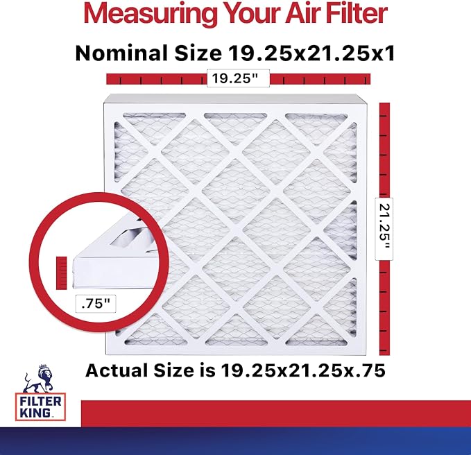 Filter King 19.25x21.25x1 Air Filter | 12-PACK | MERV 11 HVAC Pleated A/C - Image 2