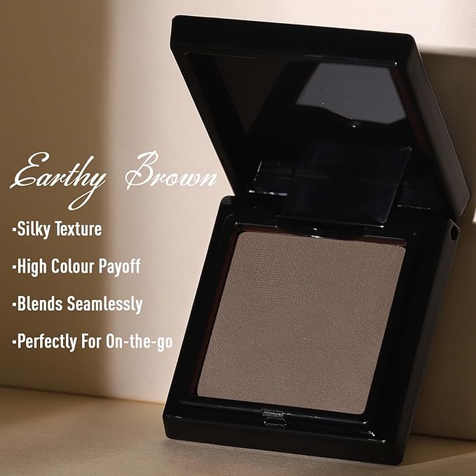 UCANBE Earthy Brown Single Matte Eyeshadow – Highly Pigmented, Long-Lasting Neutral Mini Eye Shadow Makeup Palette for Everyday Looks & Smokey Eyes