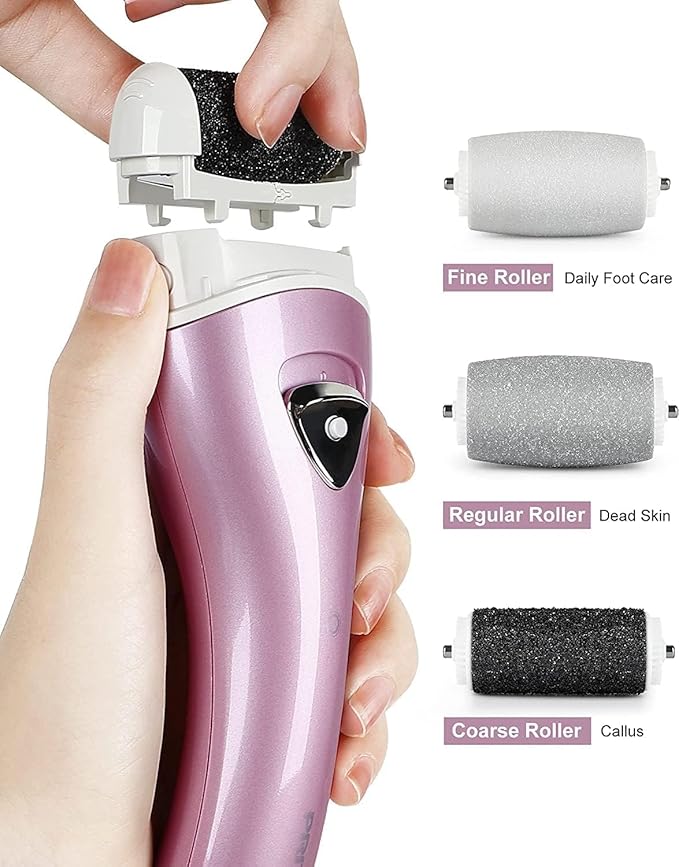 Electric Foot Callus Removers Rechargeable, Portable Electronic Foot File Pedicure Tools, Electric Callus Remover Foot Scrubber Kit, Professional Foot Care Ideal Gift for Dead, Hard Cracked Dry Skin