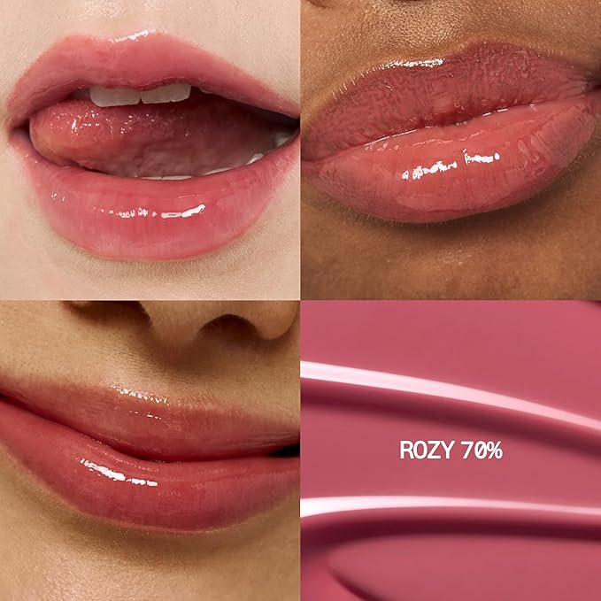 fwee 3D Voluming Gloss 70% (Rich) | Rozy 70% | High Shine, Non-Sticky Lip Gloss for Makeup | Long-Lasting, Moisturizing Gel Formula | 30%, 70% Pigment Options | 5.3g