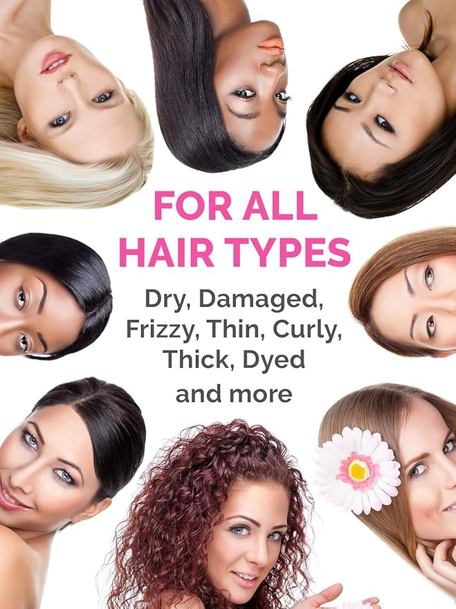 Hair Treatment Oil For Damaged Hair, Hair Treatment Serum For Frizzy & Dry Hair, Hair Vitamin Oil Capsules with Argan, Avocado, Moroccan Oil, Anti Frizz Leave in Conditioner with Vitamin A, C, E & B5
