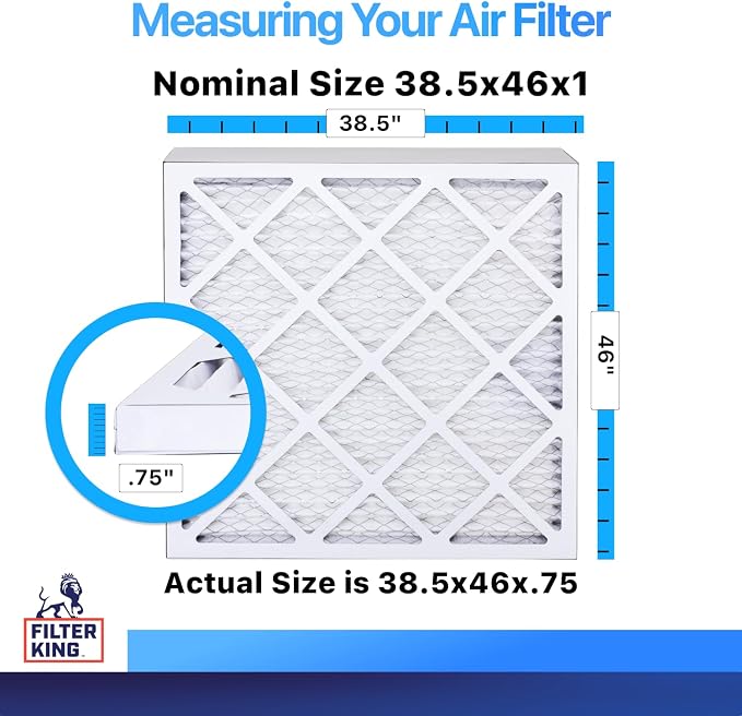 Filter King 38.5x46x1 Air Filter | 4-PACK | MERV 8 HVAC Pleated A/C Furnace - Image 2