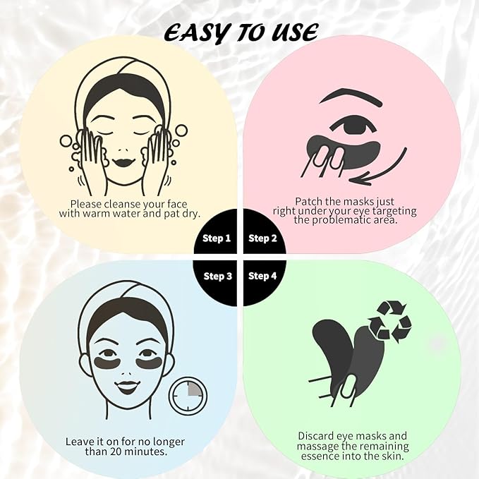 Retinol Under Eye Patches (24 Pairs), Purple Eye Masks for Dark Circles, Puffy Eyes & Wrinkles, Firming Collagen Eye Patches, Vegan Cruelty-Free Skincare Gifts for Her