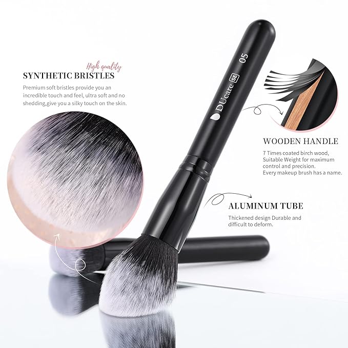 DUcare Professional Makeup Brushes Set 27Pcs Makeup Brush Set Premium Synthetic Kabuki Foundation Blending Face Powder Blush Concealers Eye Shadows Brushes