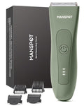 MANSPOT Manscape Hair Finishing Trimmers, Pubic Hair Trimmer for Men and Women, Electric Ball Trimmer Pubic Shaver,Hypoallergenic Ceramic Blade Heads,Waterproof Wet/Dry Groin Shaver,20 Times Usage