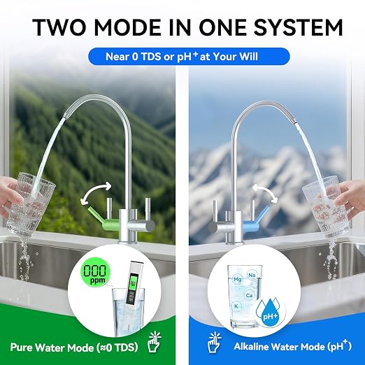 WINGSOL WINGSOL Dual Outlet Reverse Osmosis Water Filter, Mineral Alkaline UV 0 - Image 2