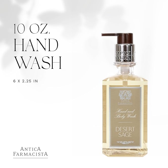 Antica Farmacista Hand & Body Wash - Luxury Nourishing Body Wash - Hydrating Hand Cleansing Wash - Bath & Body Gift - Desert Sage, 10 fl oz