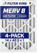 Filter King 14x42.5x1 Air Filter | 4-PACK | MERV 8 HVAC Pleated A/C Furnace by FilterKing