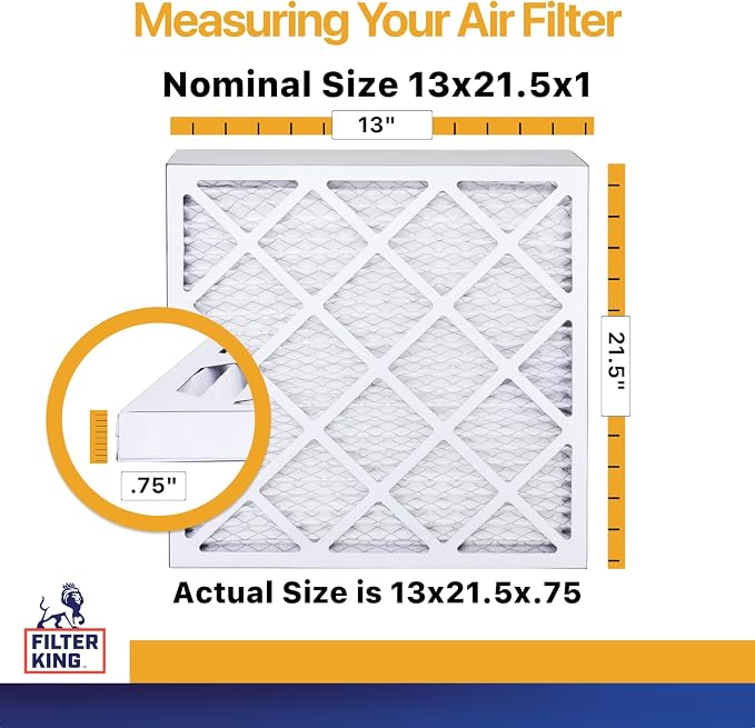 Filter King 13x21.5x1 Air Filter | 12-PACK | MERV 13 HVAC Pleated A/C Furnace - Image 2