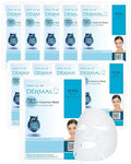 DERMAL Aqua Collagen Essence Full Face Facial Mask Sheet 23g Pak of 10