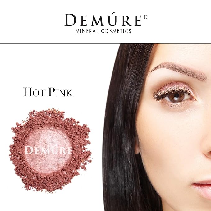 Demure Mineral Make Up (Hot Pink) Eye Shadow, Shimmer Eyeshadow, Loose Powder, Glitter Eyeshadow, Eye Makeup, Professional Makeup