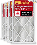 Filtrete 12x20x1 AC Furnace Air Filter, MERV 11, MPR 1000, Micro Allergen by Filtrete