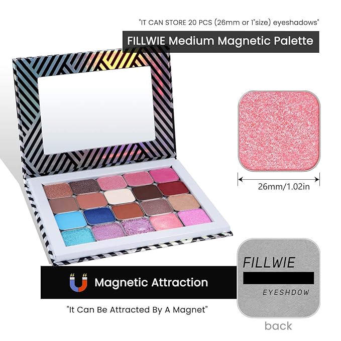 Chameleon Single Eyeshadow – Soft Gold-Pink, Pressed Powder,Square Pan, Fits Magnetic Palettes, High Pigment, Smudge-Proof, Smooth Blend, All-Day Wear (Sunpetal)