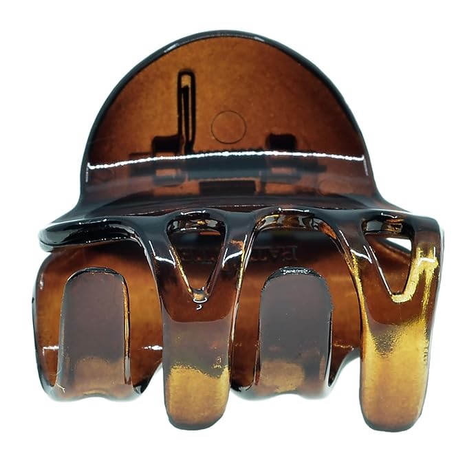 Camila Paris NV36 French Hair Clip for Women, Set of 2 Small Tortoise Girls Hair Claw Clips Fashion Durable Hair Accessories for Women, Luxury Ladies Strong Hold No Slip Grip Clamp, Made in France