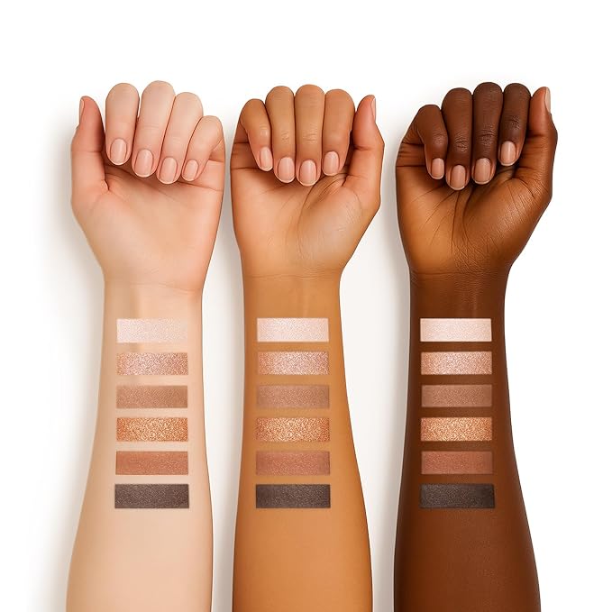6 Colors Mini Eyeshadow Makeup Palette Caramel & Bronzed Neutral Tone Eye Shadow Matte & Shimmer Nude Make Up Pallet with Mirror Blendable Highly Pigmented Travel Size Gift Kit 05