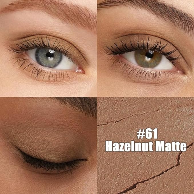 Kaely Cream Eye Shadow Sticks, Hazelnut Matte Eyeliner Pencil Eyeshadow Palette Makeup, Eye Highlighter Brightener Stick for Older Women Waterproof Pigmented, sombras para ojos, New-61