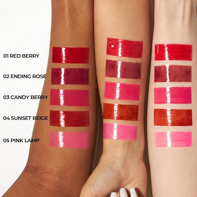 Pudding Glow Korean Lip Tint | Natural Lip Stain | Gloss to Stain | Long-Lasting & Non-Sticky | Lightweight Lip Tint 0.14 oz. (03 CANDY BERRY)