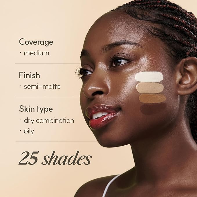 THE FACE SHOP Ink Lasting Liquid Foundation, Full Coverage, 72‑Hour Wear Semi‑Matte Finish, Makeup with Bakuchiol, W120 Cashew, 0.84 Fl. Oz.