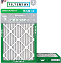 Filterbuy 16x25x2 Air Filter MERV 8 Essential Dust & Allergy Defense, by Filterbuy