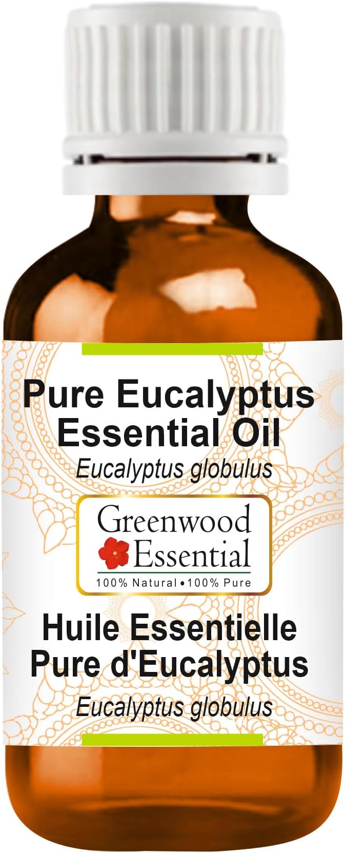 Greenwood Essential Eucalyptus Essential Oil (Eucalyptus globulus) Pure | Non-Sticky | Non-Greasy | Lightweight | Men & Women | All Skin Types | Steam Distilled 30ml (1 oz)