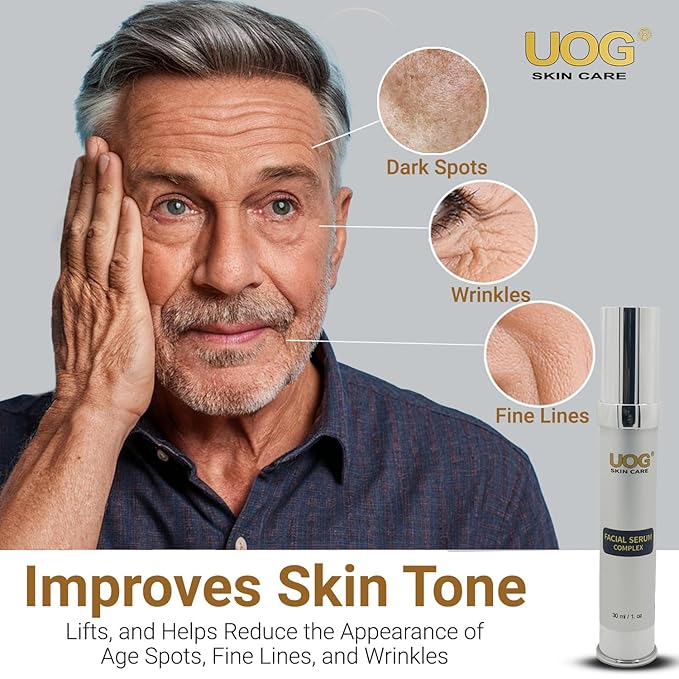 UOG (United One) Face Serum Complex – Hydrating & Firming Face Serum| Lifts, Tightens & Improves Skin Texture | Reduces Fine Lines & Wrinkles for Neck & Jawline | 50ml/1.7oz