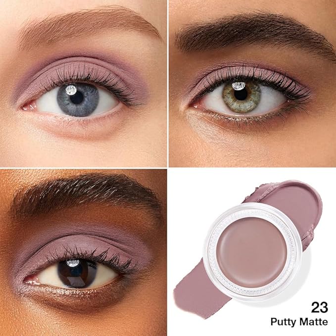 Single Cream Putty Matte Eyeshadow Palette Makeup, Natural Single Mini Instant Holographic Eyeshadow For Older Women, Sombras Crema Para Ojos, Talc, Paraben & Cruelty Free, 23