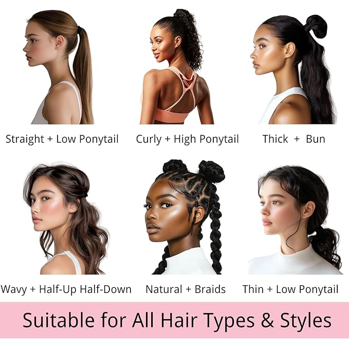 LuSeren 120PCS Soft Hair Ties for Women – No Damage Ouchless Nylon Hair Accessories, Seamless Fabric Ponytail Holders for Daily Use (Natural Colors)