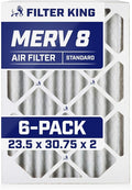 Filter King 23.5x30.75x2 Air Filter | 6-PACK | MERV 8 HVAC Pleated A/C Furnace by FilterKing