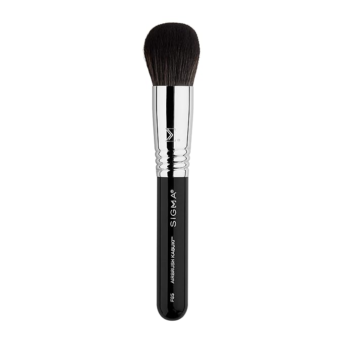 Sigma Beauty F85 Airbrush Kabuki Brush – Kabuki Foundation Brush for Buffing and Blending for an Airbrushed Base, Kabuki Makeup Brush for Liquid and Cream Foundations (1 Brush)