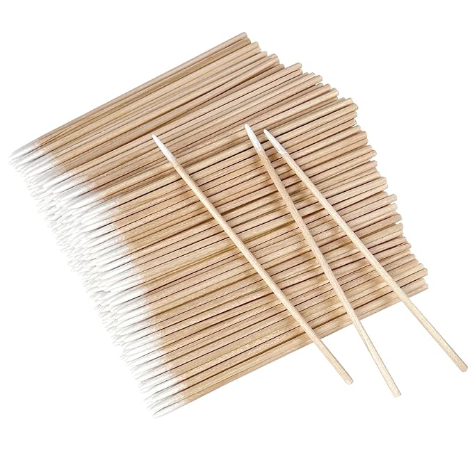 Eyxformula 600 Pcs Microblading Cotton Swabs, 4 Inch Pointed Cotton Swabs, Precision Tips Wooden Sticks Applicator For Makeup, Cleaning Nail Polish, Crafts, Eyebrow Mapping, Tattoo Permanent Supplies