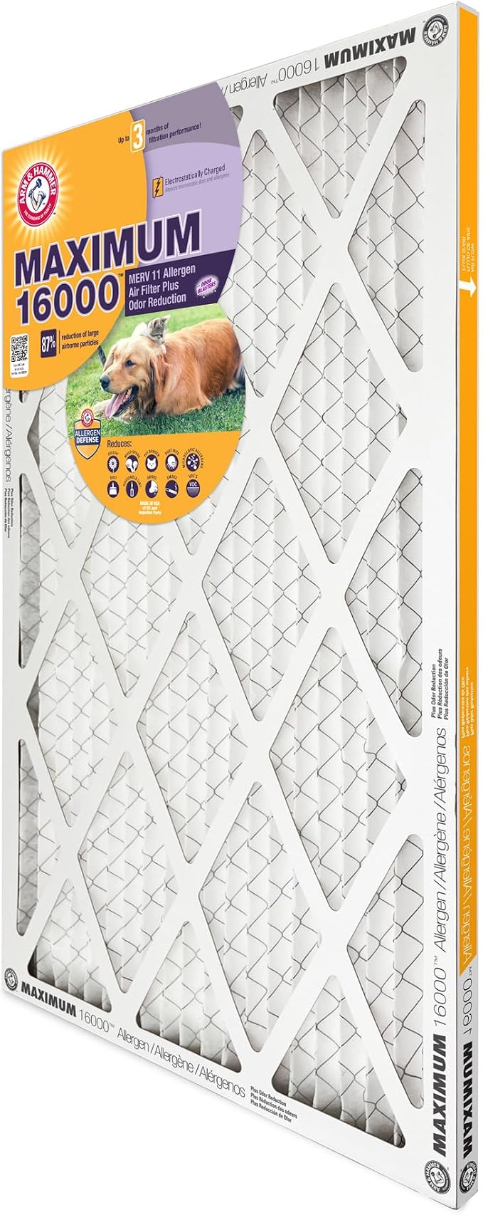 Arm & Hammer Max Allergen & Odor Reduction 14x30x1 Air and Furnace Filter - Image 3