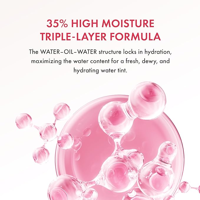 Amuse SEOUL Daisy Flower Dew Tint 10 PEACH BUNNY | 35% High-moisture Water Tint, Long-lasting, Vitamin E, Moisturizing, No Peel Off, Lip Treatment, Non Sticky, Korean Lip Tint for Dry Lips