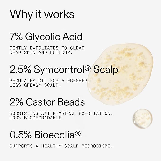 The INKEY List Glycolic Acid Exfoliating Scalp Scrub, Scalp Exfoliant Helps Remove Product Build Up and Boost Healthy Hair Growth for Healthy-Looking Hair, 5.07 fl oz