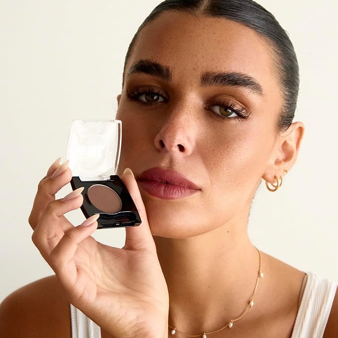 Palladio Brow Powder for Eyebrows, Soft and Natural Eyebrow Powder with Jojoba Oil & Shea Butter, Helps Enhance & Define Brows, Compact Size for Purse or Travel, Includes Applicator Brush, Taupe