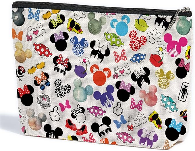 Cute Cartoon Mouse Makeup Bag Animal Lovers Gifts for Women Female Her Teen Daughter Cousin Best Friend Sister BFF Magic Mouse Stuff Cosmetic Bag Wizard Gifts Mothers Nurse Day Graduation Birthday