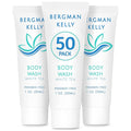 BERGMAN KELLY Travel Size Body Wash (1 fl oz, 50 PK, White Tea), Delight Your Guests with a Revitalizing and Refreshing Hotel Body Wash, Quality Mini and Small Size Guest Hotel Toiletries in Bulk